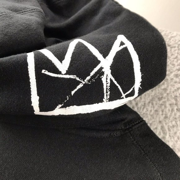 Rare! PELOTON x Jean Michel Basquiat Cassius Clay Men's LARGE Black Hoodie - Picture 4 of 16